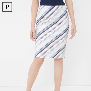 White House Black Market WHBM Embroidered Pencil Skirt 10P